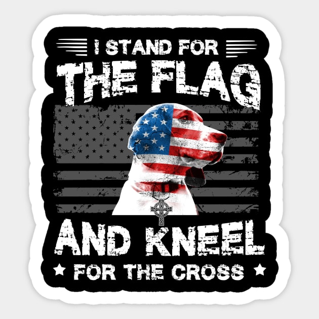 Beagles Dog Stand For The Flag Kneel For Fallen Sticker by Antoniusvermeu